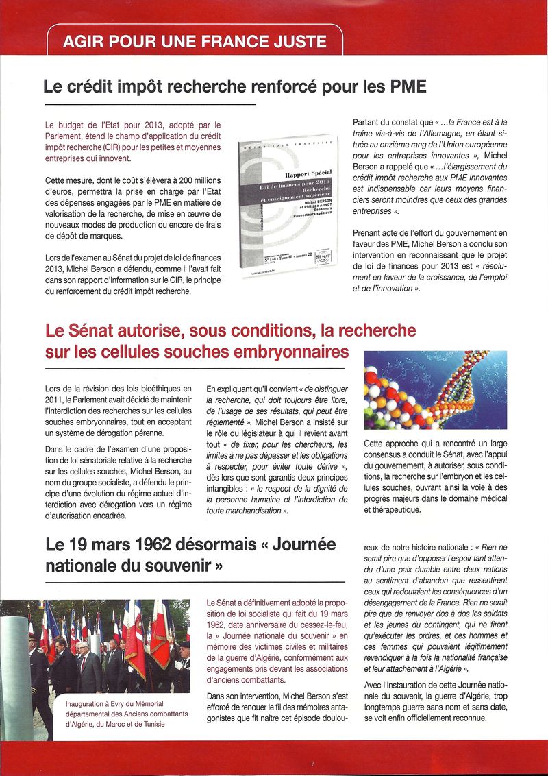 Lettre de Michel Berson n°5 - Janvier 2013-1