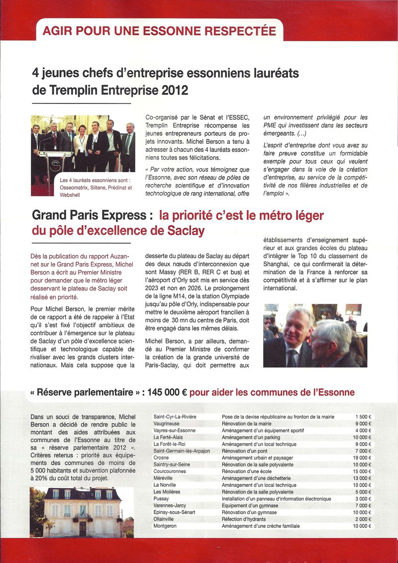 Lettre de Michel Berson n°5 - Janvier 2013-2