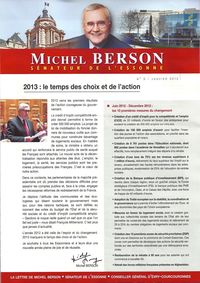 Lettre de Michel Berson n°5 - Janvier 2013